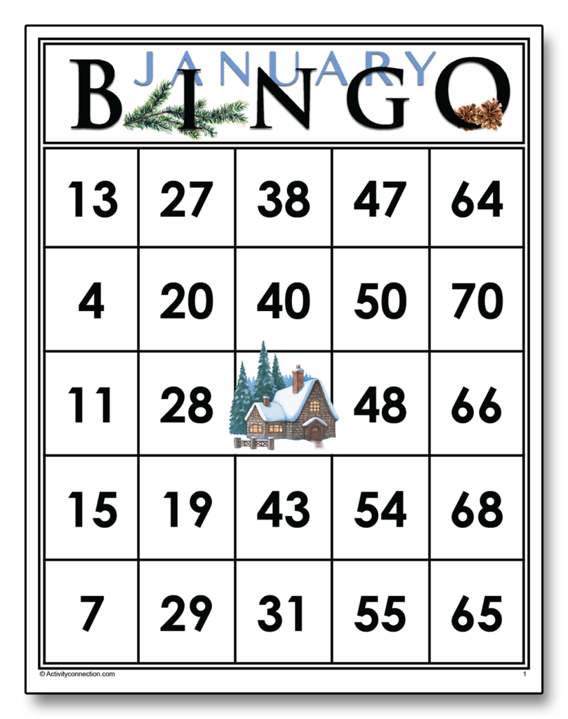 Month of January Bingo Cards (Printable) - Marketplace